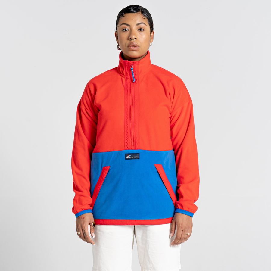 Orange Red Blue Craghoppers Welwood Half Zip Men's Sweaters | TSX8852IY