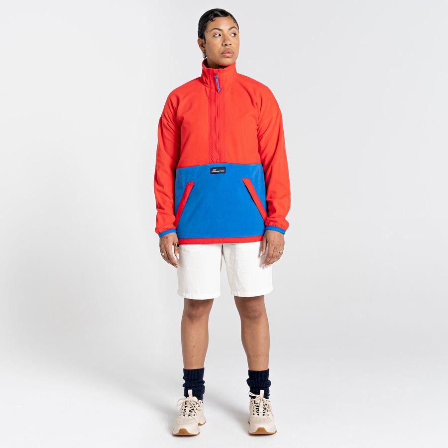 Orange Red Blue Craghoppers Welwood Half Zip Men's Sweaters | TSX8852IY