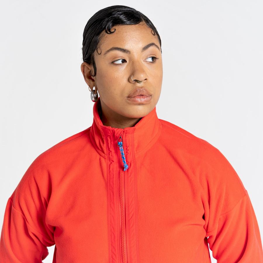 Orange Red Blue Craghoppers Welwood Half Zip Women's Sweaters | UJO1999KE