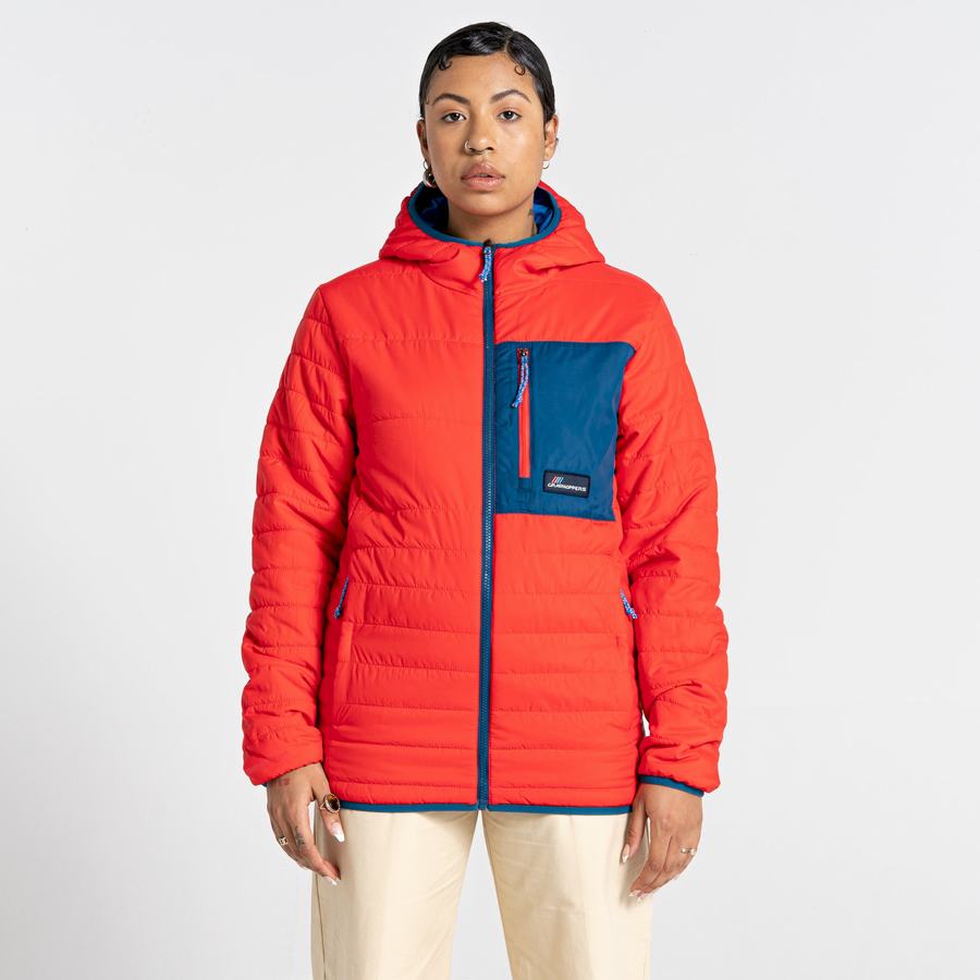 Orange Red Craghoppers Cameo CompressLite Hooded Men's Jackets | CMG6073EB