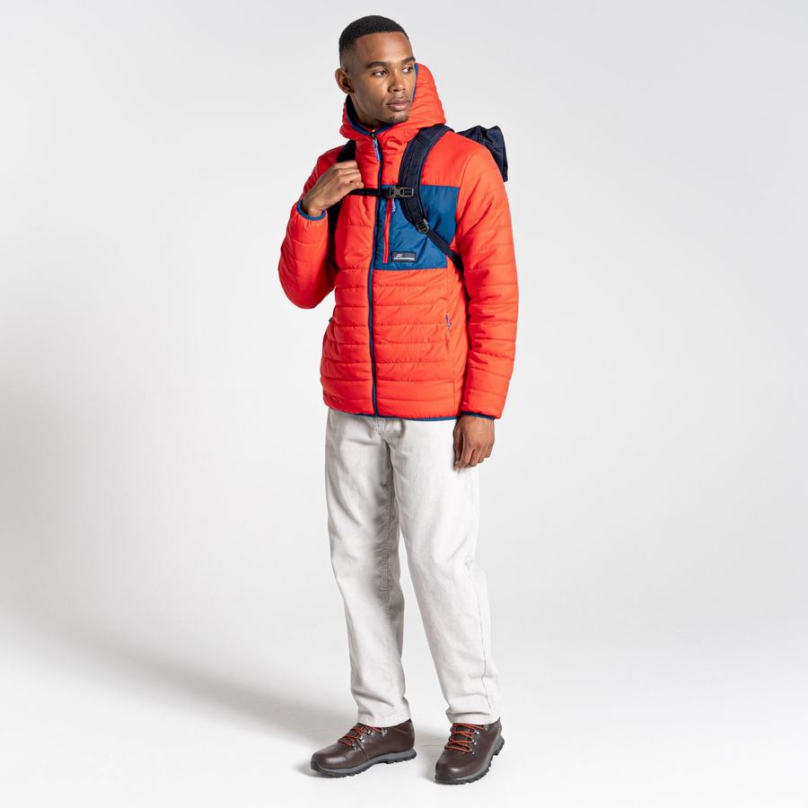 Orange Red Craghoppers Cameo CompressLite Hooded Men's Jackets | CMG6073EB