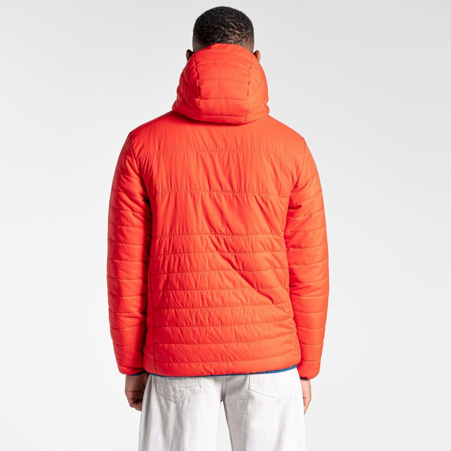 Orange Red Craghoppers Cameo CompressLite Hooded Men's Jackets | CMG6073EB