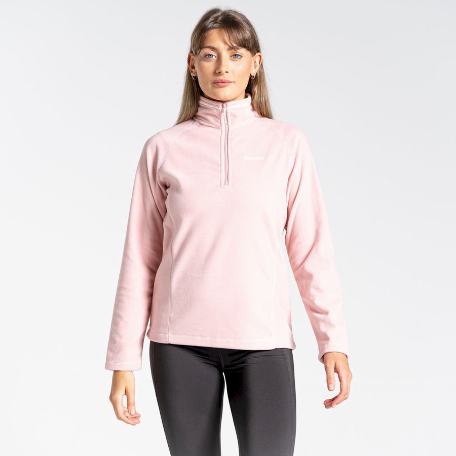 Pink Craghoppers Miska Half Zip Women's Sweaters | MZI1266DD