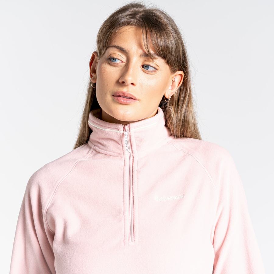 Pink Craghoppers Miska Half Zip Women's Sweaters | MZI1266DD