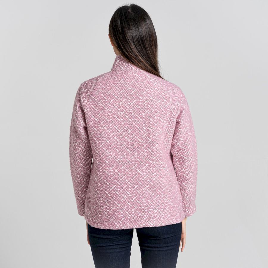 Pink Craghoppers Talladale Half Zip Women's Sweaters | ACU6350KR