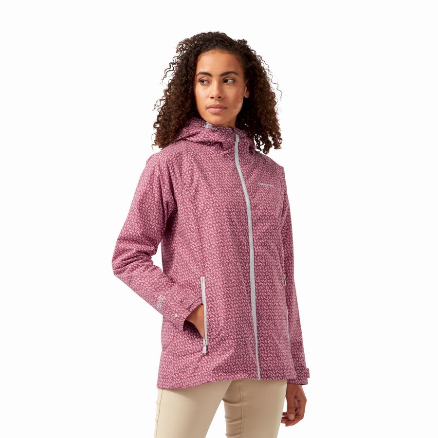 Pink Craghoppers Waterproof Laurel Women's Jackets | RET5818DT