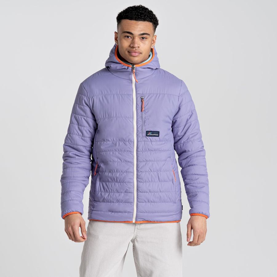 Purple Craghoppers Cameo CompressLite Hooded Men's Jackets | BFS7731GW