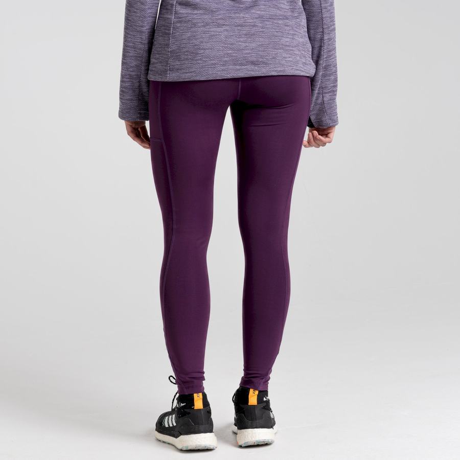 Purple Craghoppers Kiwi Pro Women's Leggings | TNX6967KZ