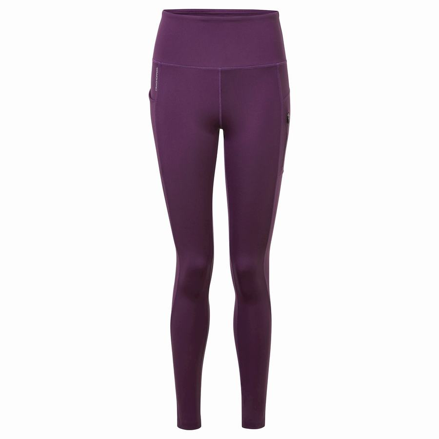 Purple Craghoppers Kiwi Pro Women's Leggings | TNX6967KZ