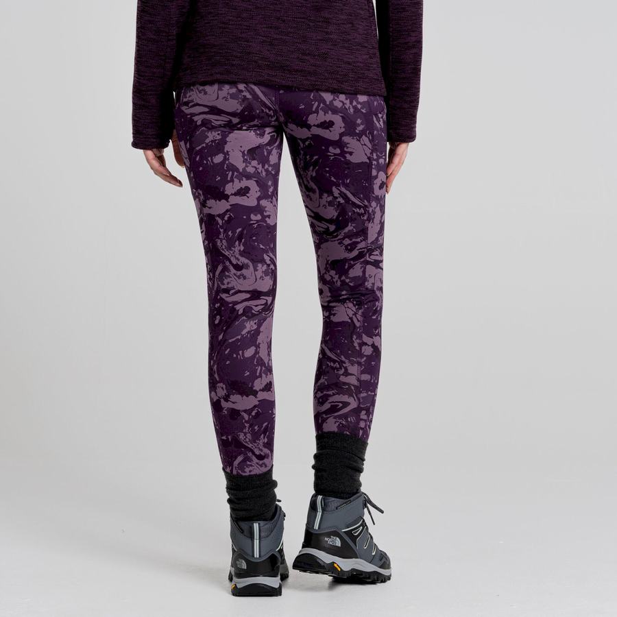 Purple Craghoppers Kiwi Thermal Women's Leggings | FEF9563GN