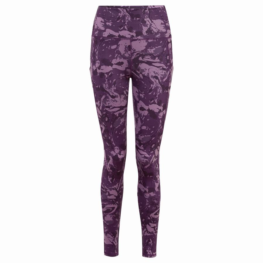 Purple Craghoppers Kiwi Thermal Women's Leggings | FEF9563GN