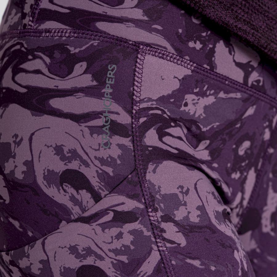 Purple Craghoppers Kiwi Thermal Women's Leggings | FEF9563GN