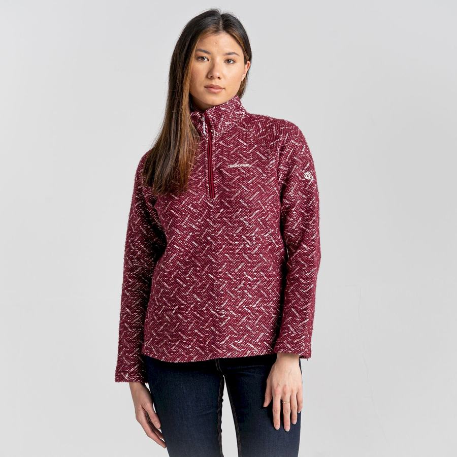 Purple Craghoppers Talladale Half Zip Women's Sweaters | YHS637DO