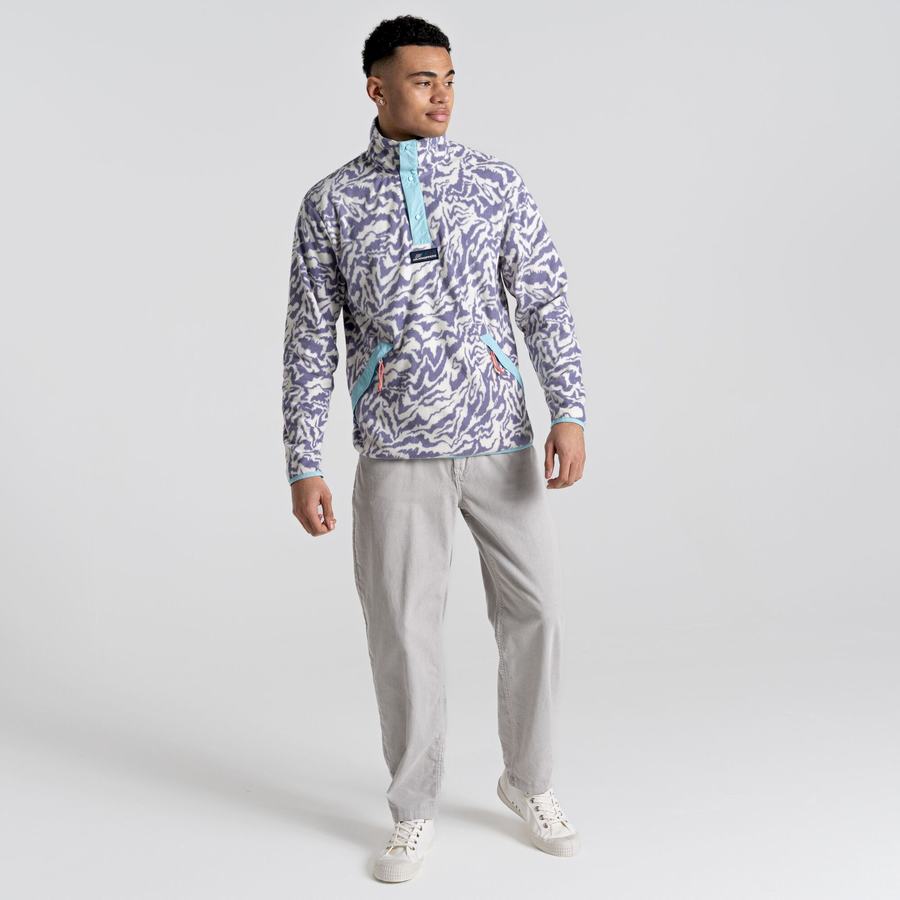 Purple Craghoppers Teton Overhead Men's Sweatshirts | NOJ2069AB