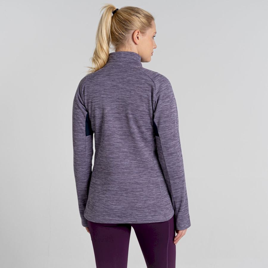 Purple Craghoppers Trina Half Zip Women's Sweaters | IPS8932YB