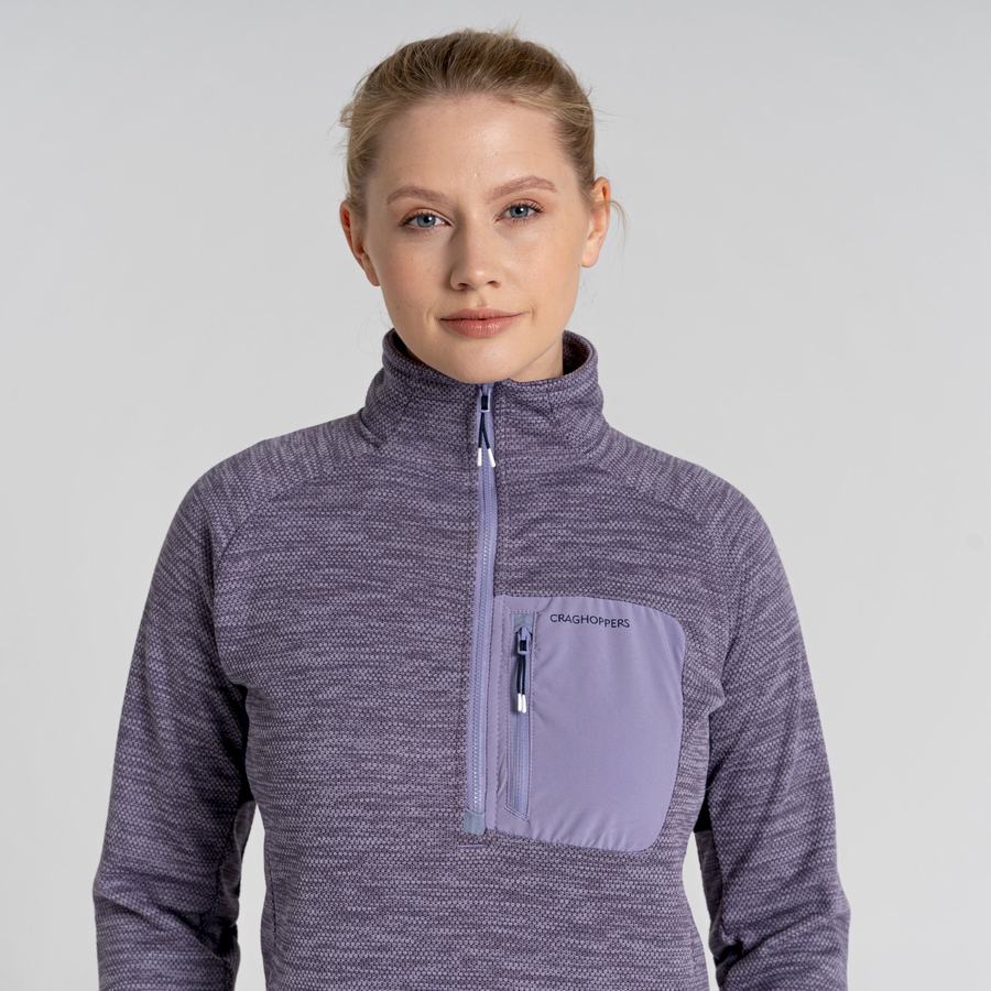 Purple Craghoppers Trina Half Zip Women's Sweaters | IPS8932YB