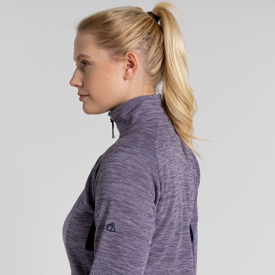 Purple Craghoppers Trina Half Zip Women's Sweaters | IPS8932YB