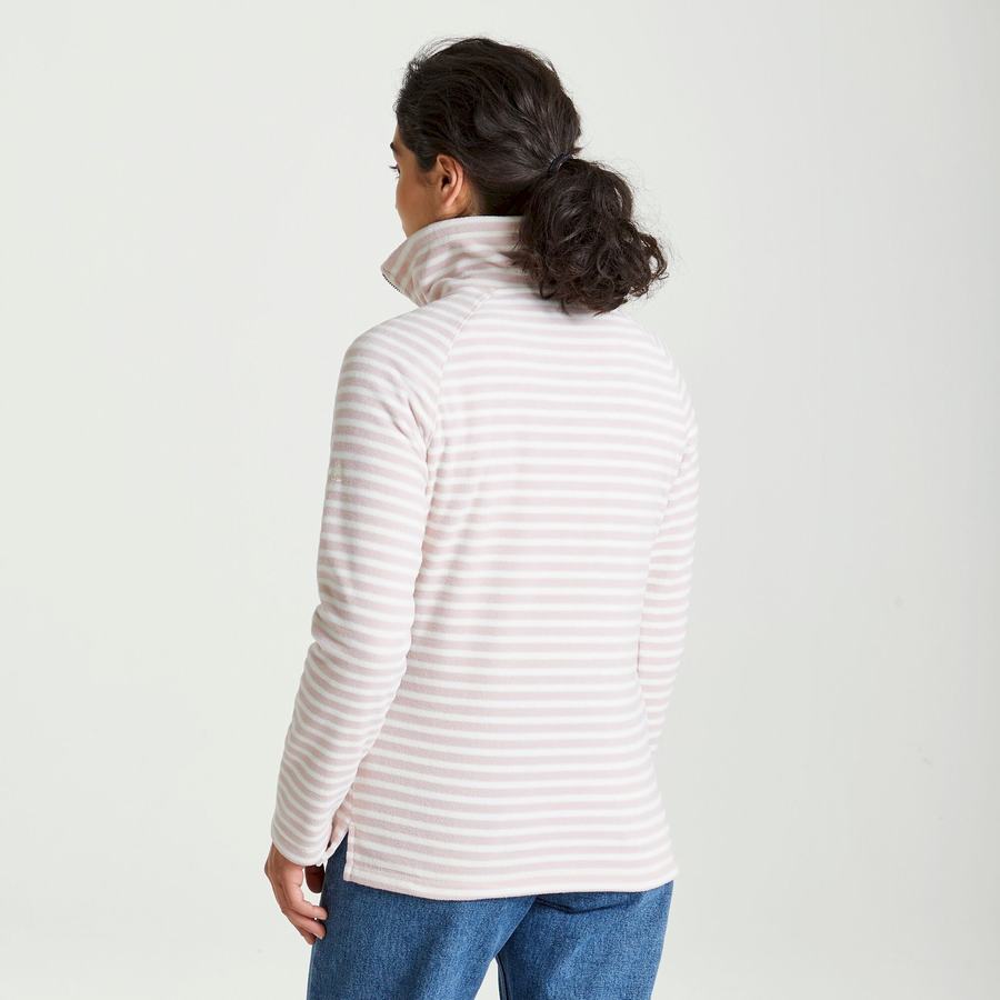 Purple Stripes Craghoppers Natalia Half Zip Women's Sweaters | YFQ723BD