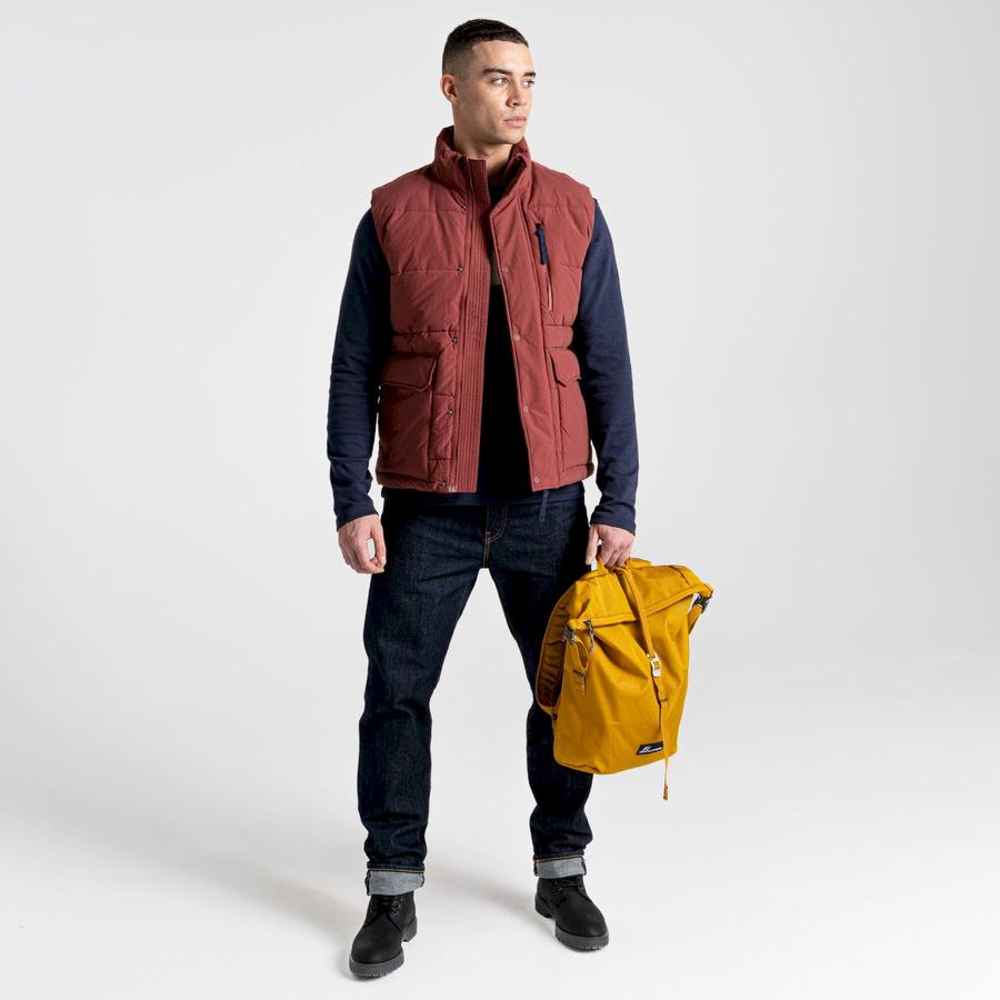 Red Craghoppers Dunbeath Vest Men's Gilets | SHI277YO