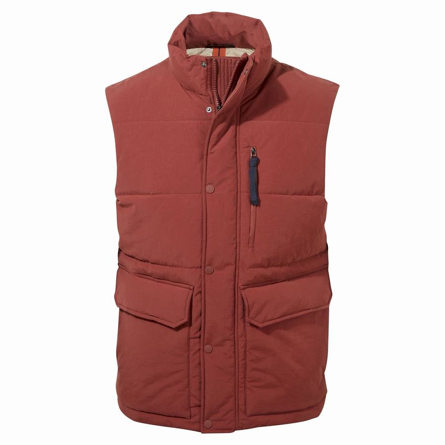 Red Craghoppers Dunbeath Vest Men\'s Gilets | SHI277YO