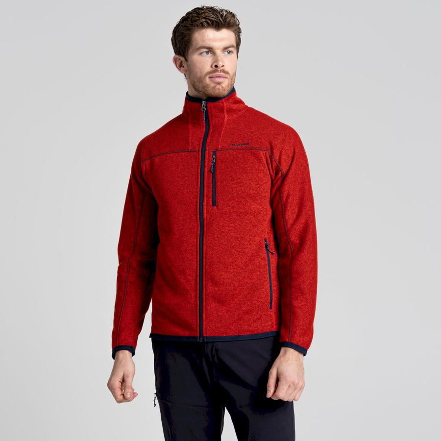 Red Craghoppers Torney Men's Sweaters | GVY2663JI