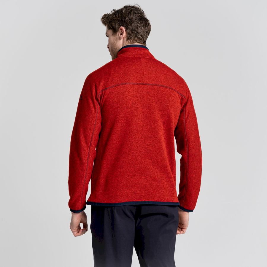 Red Craghoppers Torney Men's Sweaters | GVY2663JI