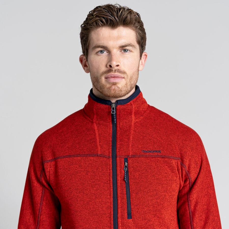 Red Craghoppers Torney Men's Sweaters | GVY2663JI