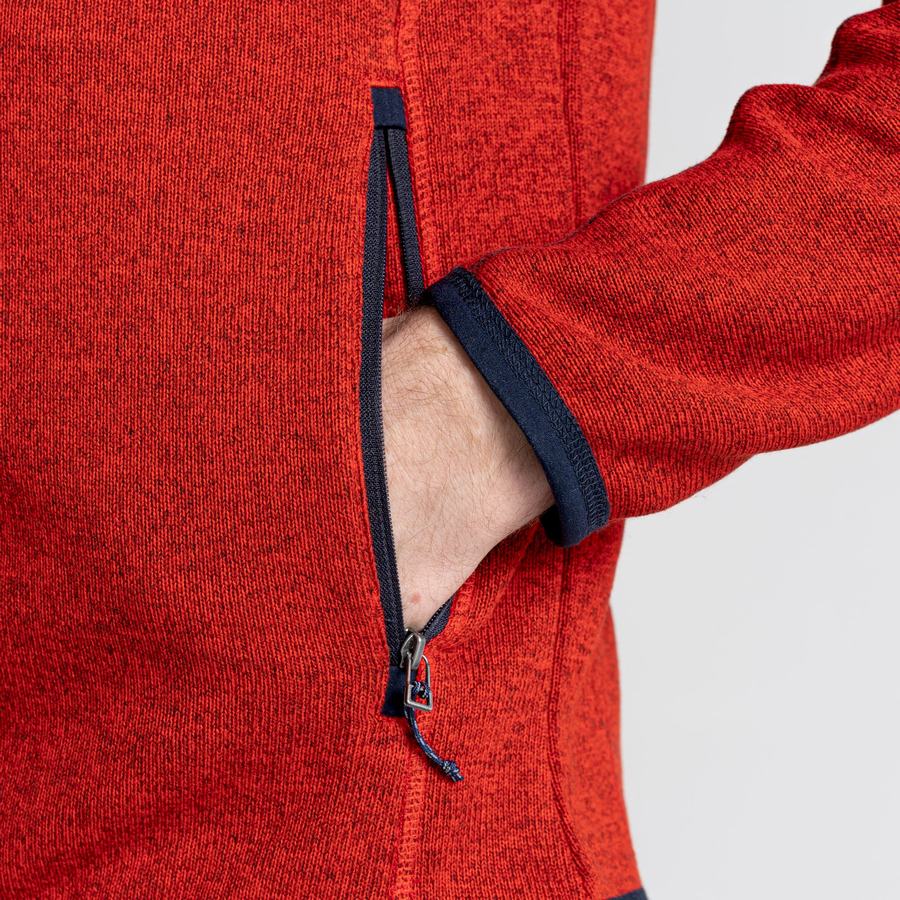 Red Craghoppers Torney Men's Sweaters | GVY2663JI