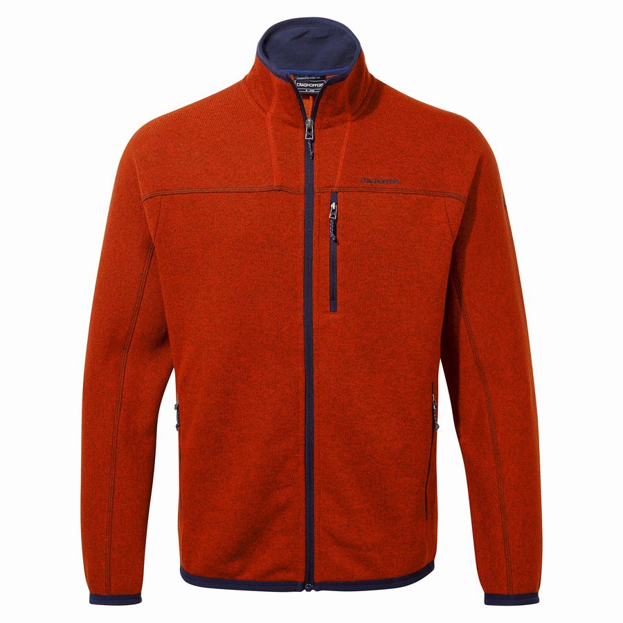 Red Craghoppers Torney Men's Sweaters | GVY2663JI