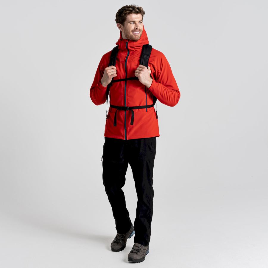 Red Craghoppers Tripp Hooded Men's Jackets | UTZ7539OY