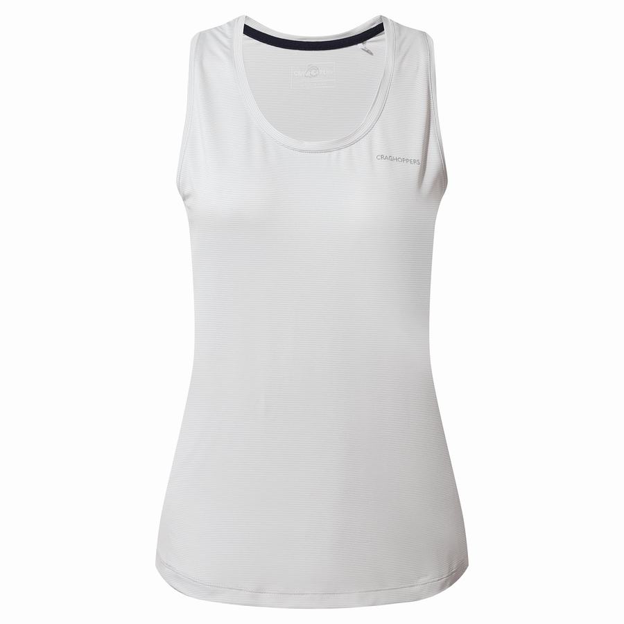 White Craghoppers Aliso Vest Top Women's T-Shirts | EXU6612FB