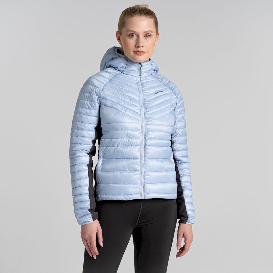 White Craghoppers ExpoLite Insulated Hooded Women's Jackets | SPI7824PF