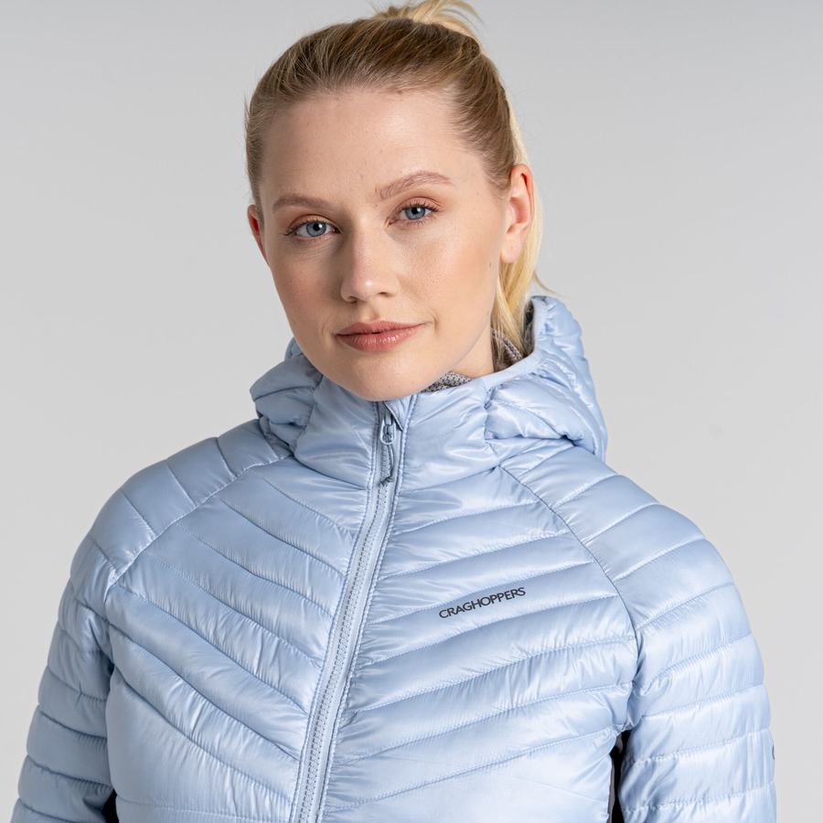 White Craghoppers ExpoLite Insulated Hooded Women's Jackets | SPI7824PF