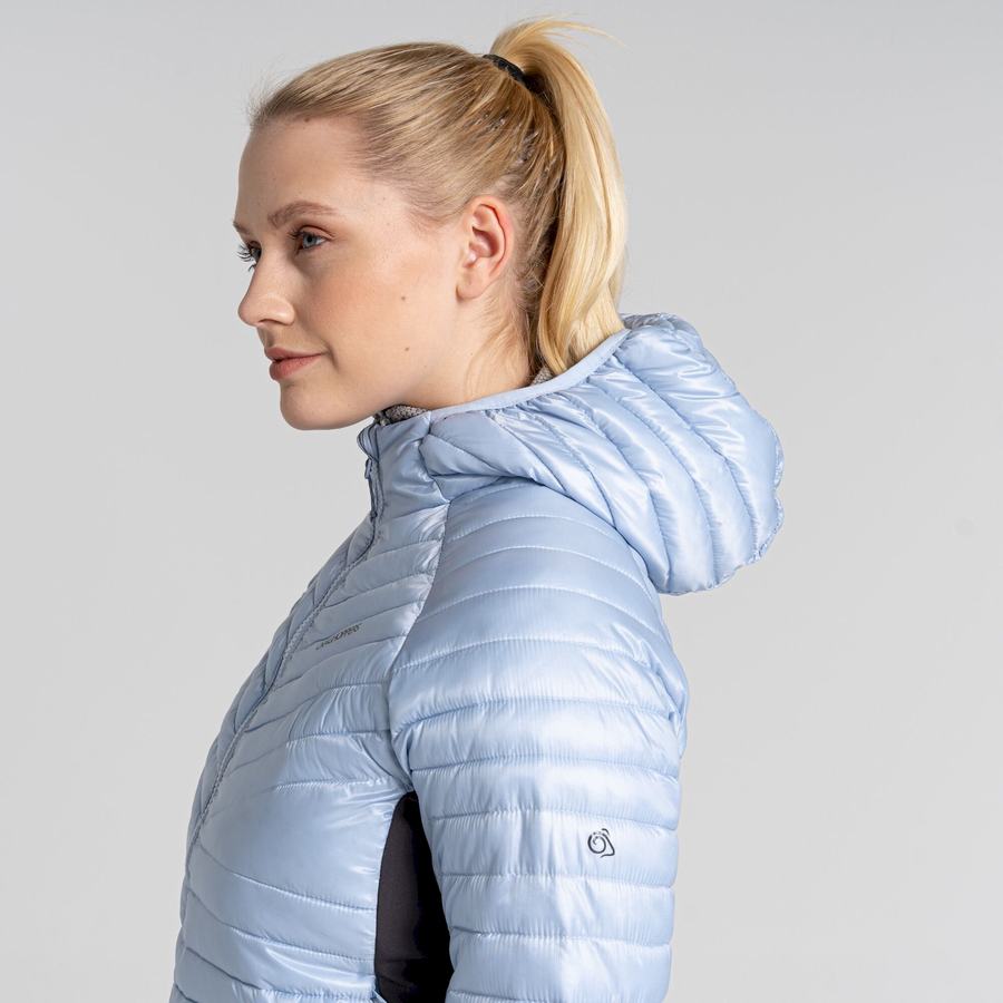 White Craghoppers ExpoLite Insulated Hooded Women's Jackets | SPI7824PF