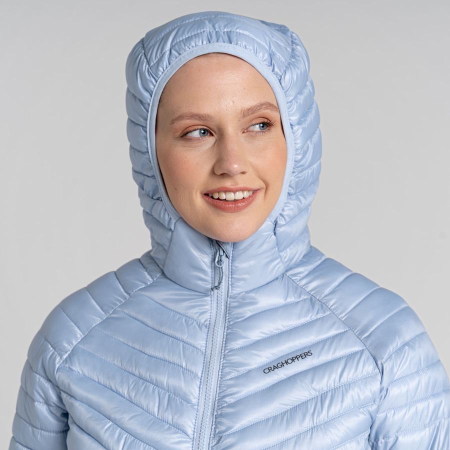 White Craghoppers ExpoLite Insulated Hooded Women's Jackets | SPI7824PF