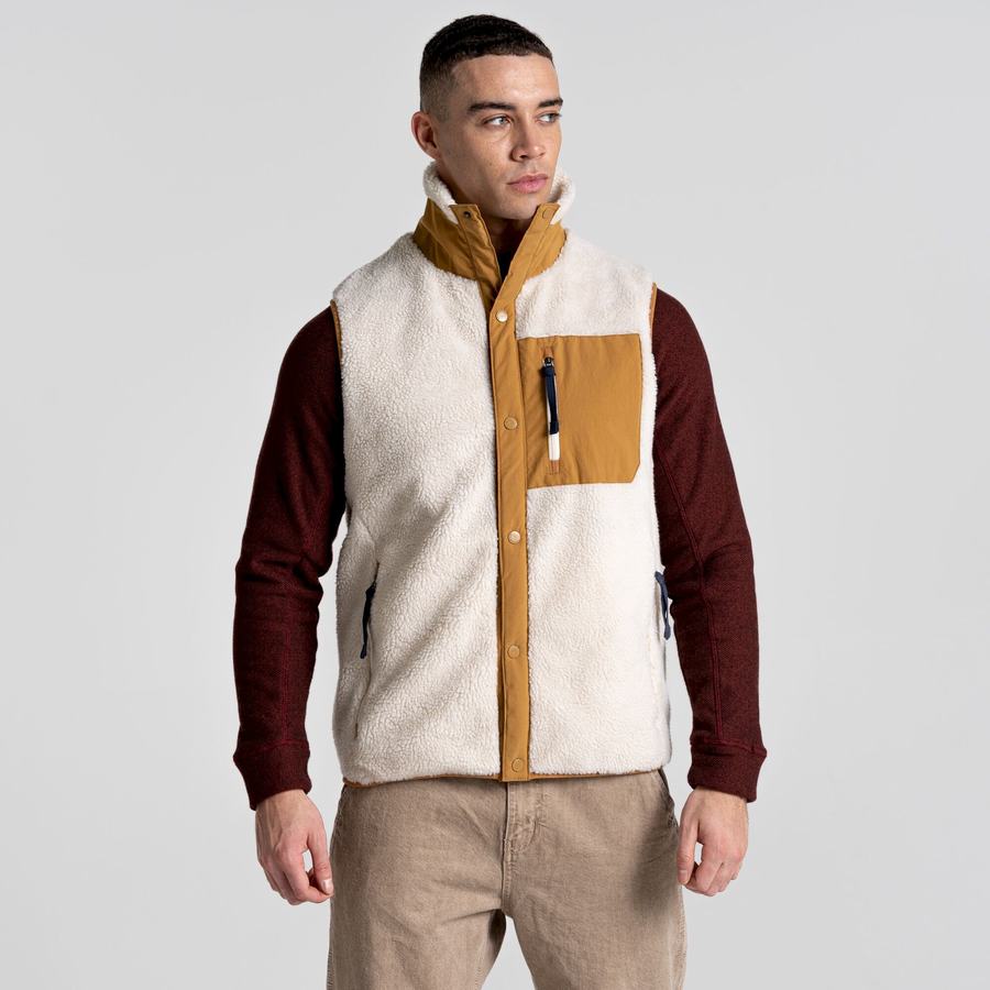 White Craghoppers Mercer Vest Men's Gilets | GHB1844TT