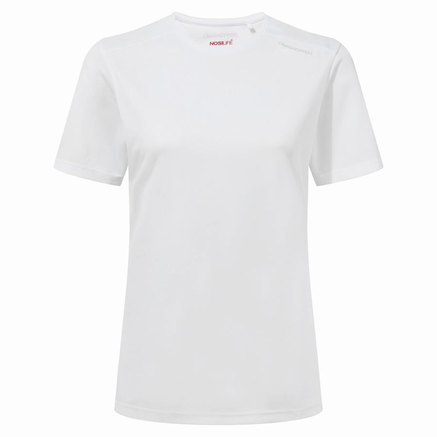 White Craghoppers NosiLife Candella Short Sleeved Women's T-Shirts | KJK5034LC