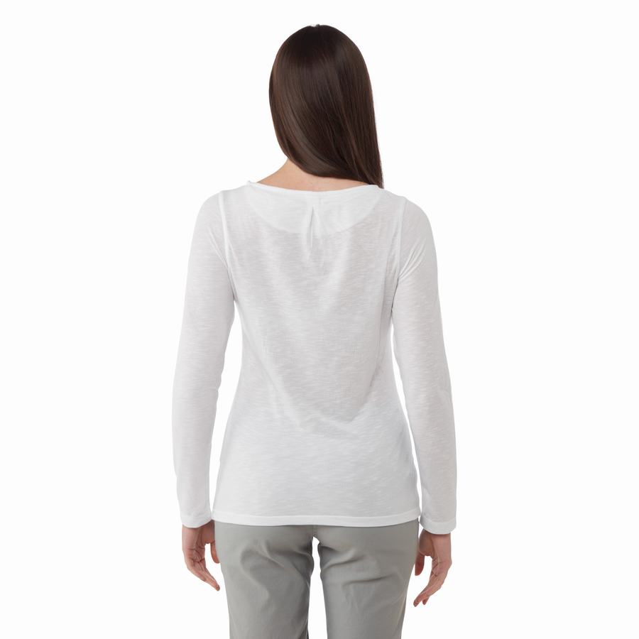 White Craghoppers NosiLife Erin Long Sleeved Women's T-Shirts | YVD4593HO