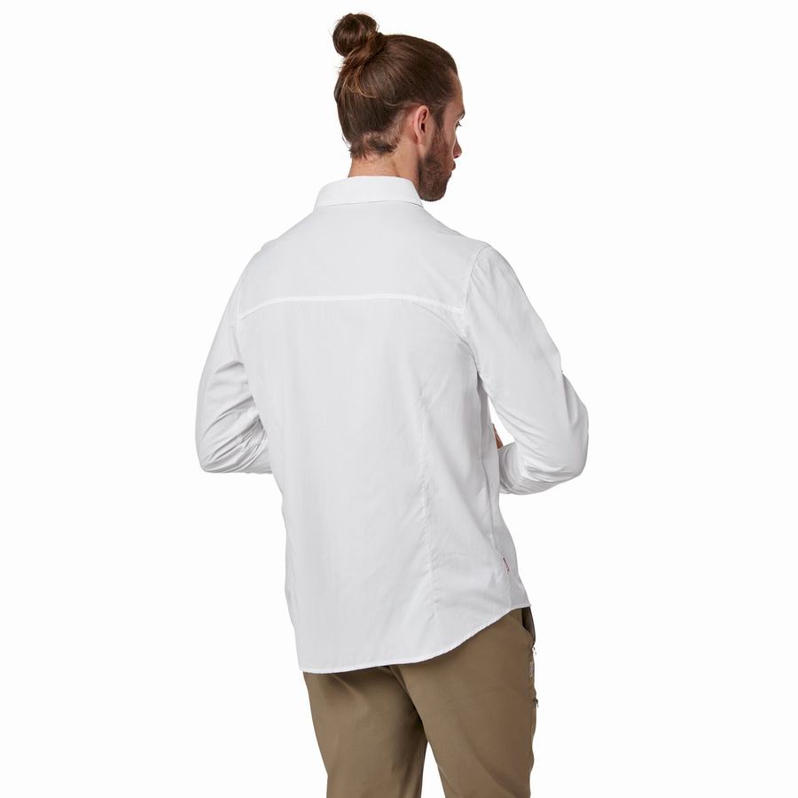 White Craghoppers NosiLife Nuoro Long Sleeved Men's Shirts | IDS8726RY