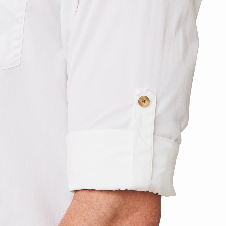 White Craghoppers NosiLife Nuoro Long Sleeved Men's Shirts | IDS8726RY