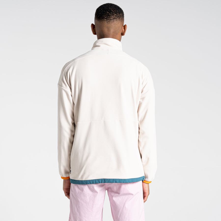 White Craghoppers Welwood Half Zip Men's Sweaters | BIY8612WI