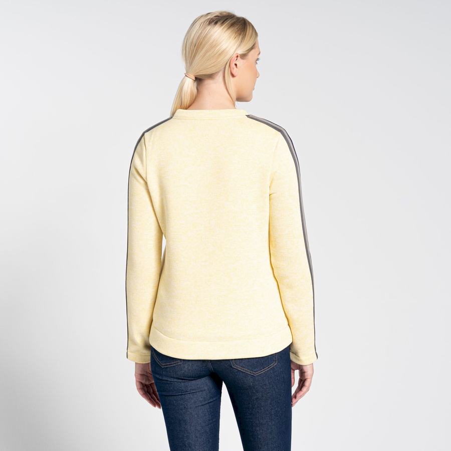 Yellow Craghoppers Pinalla Crew Neck Women's Sweatshirts | UVK5690UX