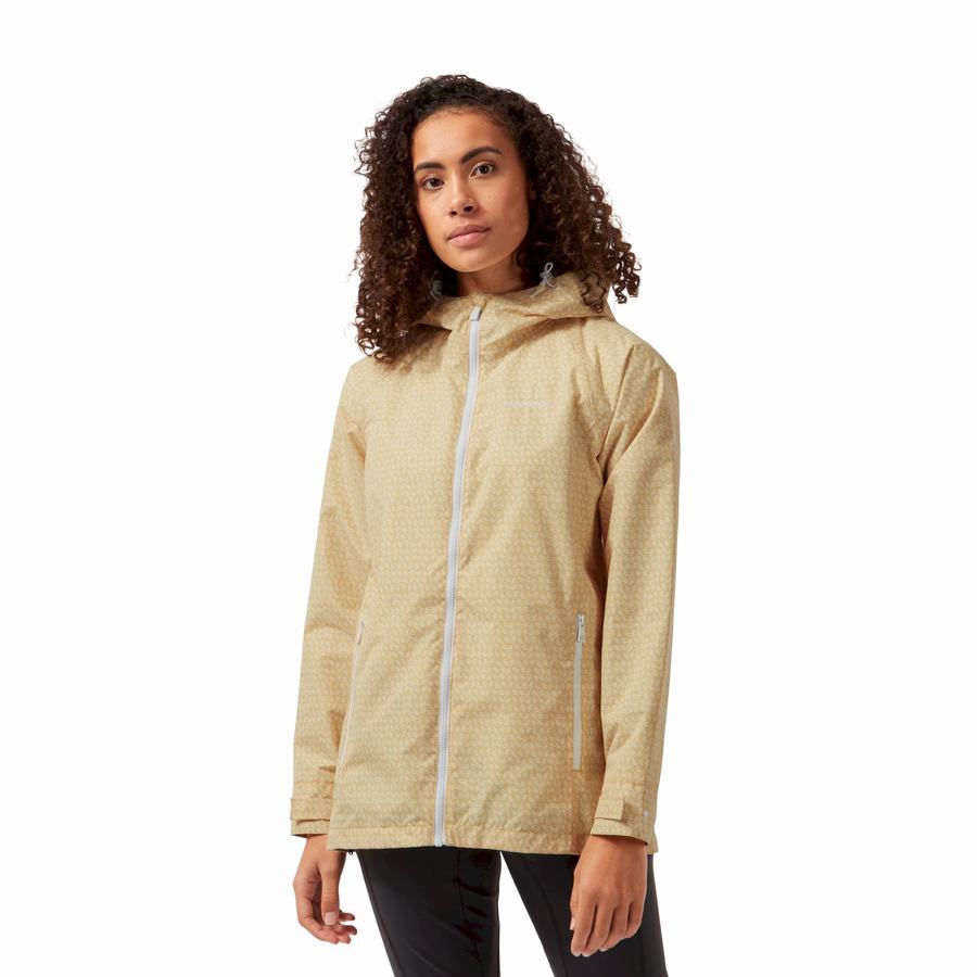 Yellow Craghoppers Waterproof Laurel Women's Jackets | REW3729YV